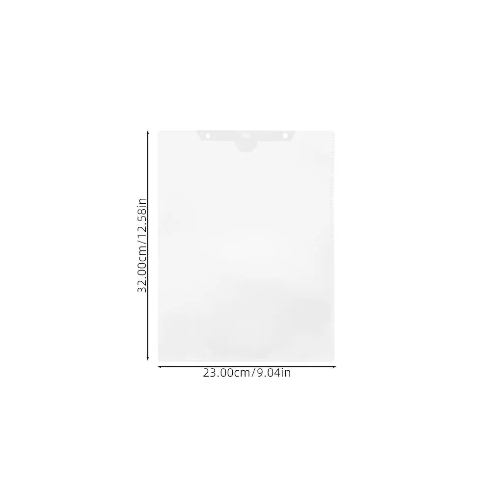 24Pcs Clear PP Plastic File Folder Sleeve Hanging Document Organizer for Office Study Paper Storage Portable File Container A4