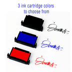 Customizable Self-Inking Rectangular Personalized Name Signature Laser Engraved Rubber Stamp