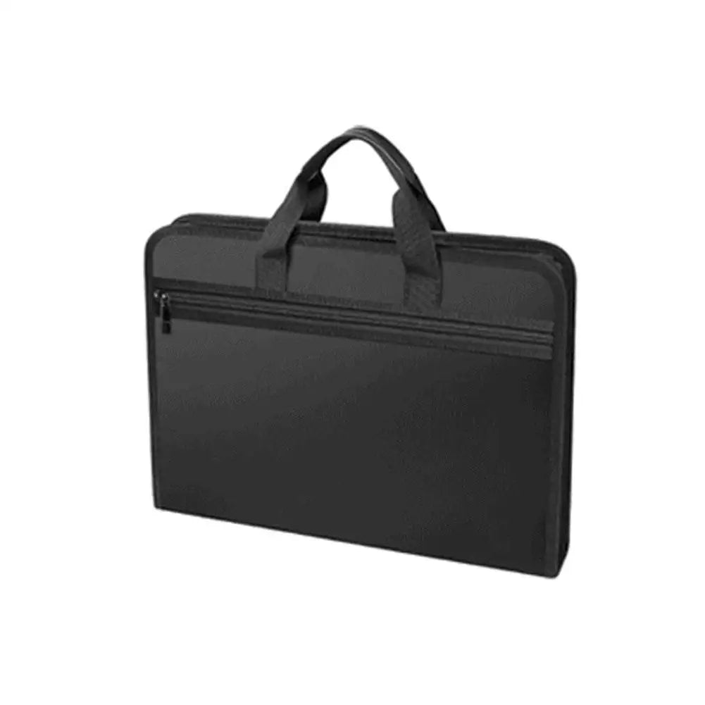 A4 Zipper File Bag Waterproof Fireproof Document Bag Foldable Accordion File Pouch Large Capacity Document Storage Bag