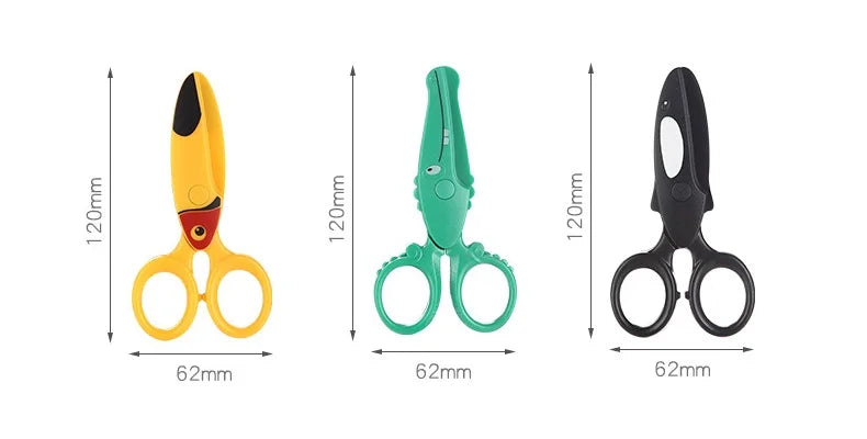 1pcs Kids Safety Scissor Cute Cartoon Plastic Knife Cutter for Children DIY Paper Handwork Office School Student F7231
