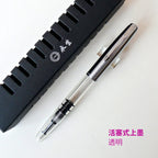 NEW Wingsung 601 Press Piston Fountain Pen Iridium EF/F Nib Steel Cap Vacumatic Resin Ink Pen School Stationery Office Supplies