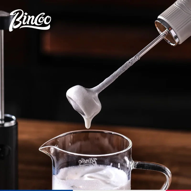 New Bincoo Coffee Frother Rechargeable Milk Foamer Handheld Espresso Tool Coffee Milk Electric Handle Blender Egg Beater