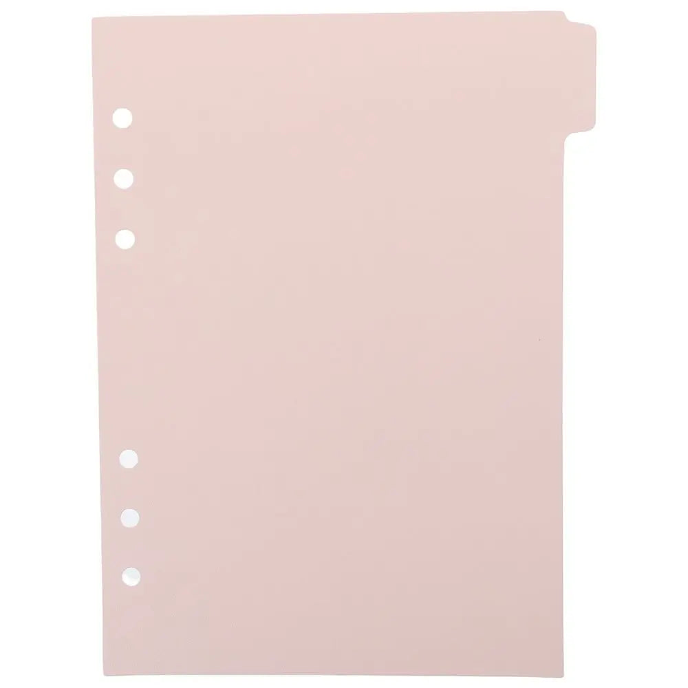 6 PCS Planner 6 PCS Binder Divider A5 Plastic Index Page Tabs Pink 6 Ring Binder Index Dividers Home