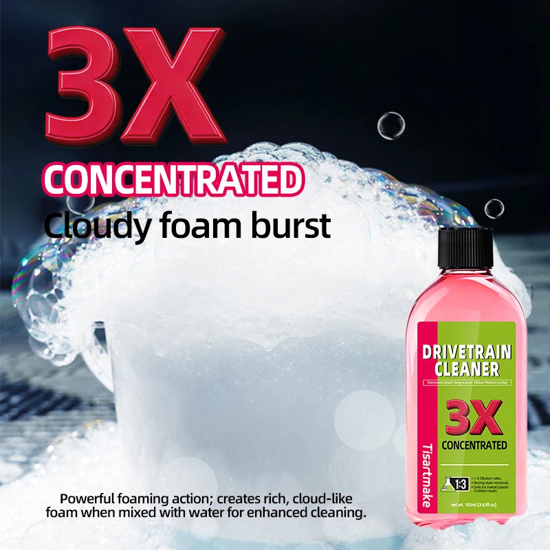 100ml Bike Drivetrain Cleaner Bicycle Chain Cleaning Maintenance Liquid Degreaser Spray Bike Chain Cleaner Bicycle Degreaser