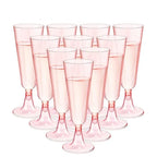 JUSTINLAU 25/50/100pcs Disposable Cups Clear Plastic Champagne Flutes Bar Cups Toasting Glasses for Weddings Party Cocktail Cups