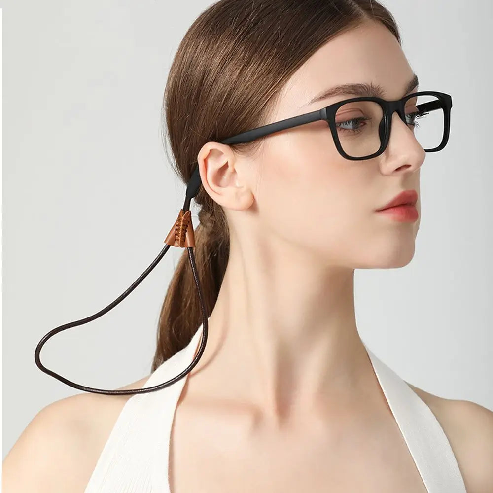 Adjustable Eyewear Rope Leather String Holder Sunglasses Chain Eyeglass Lanyard Anti Lost Glasses Strap Sports Accessories