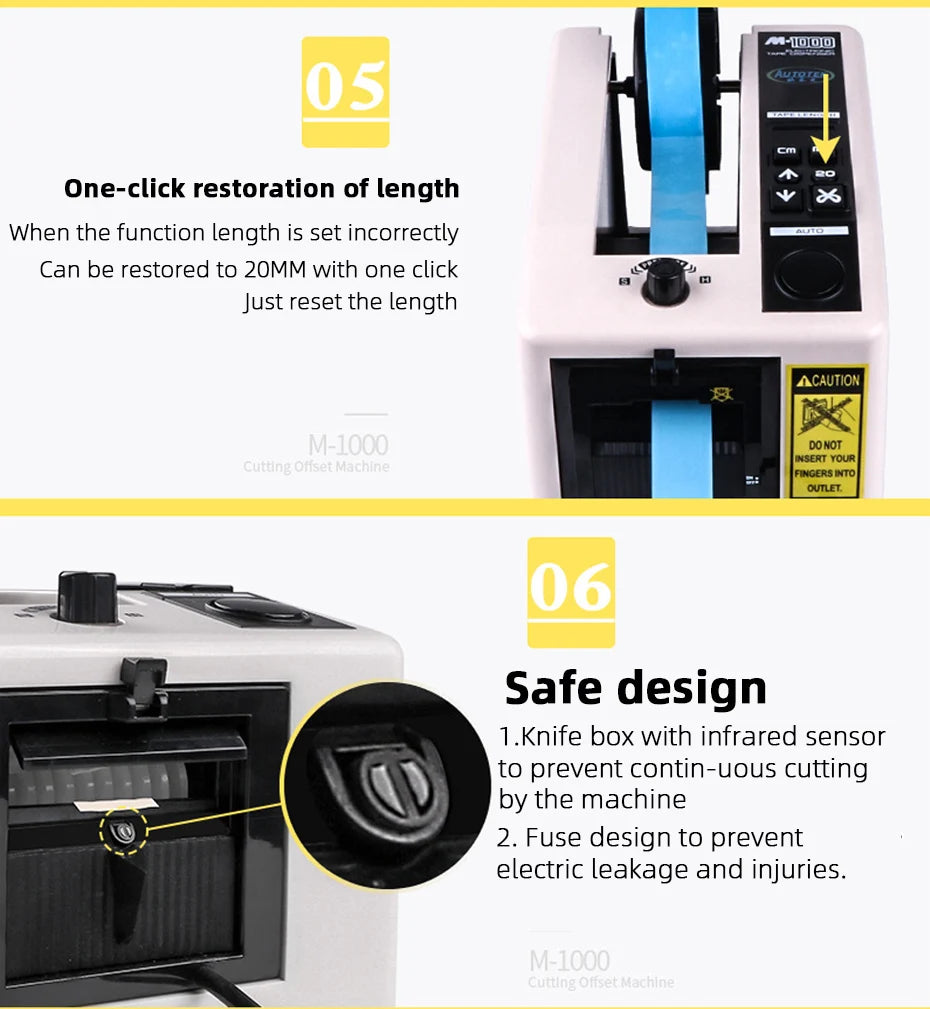 Automatic Tape Cutting Machine 110V 220V Adhesive Tape Dispenser Slitting Machine for Office & Business Supplies