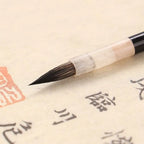 Traditional Chinese Calligraphy Brush Oil Watercolor Wolf Hair Scriptures Writing Brush Wood Oil Painting Art Paint Brush