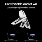 Elough Portable Laptop Atand Invisible Adhesive Bracket Folding Storage Height-Increasing Stand Keyboard Foot Pad Support Stand