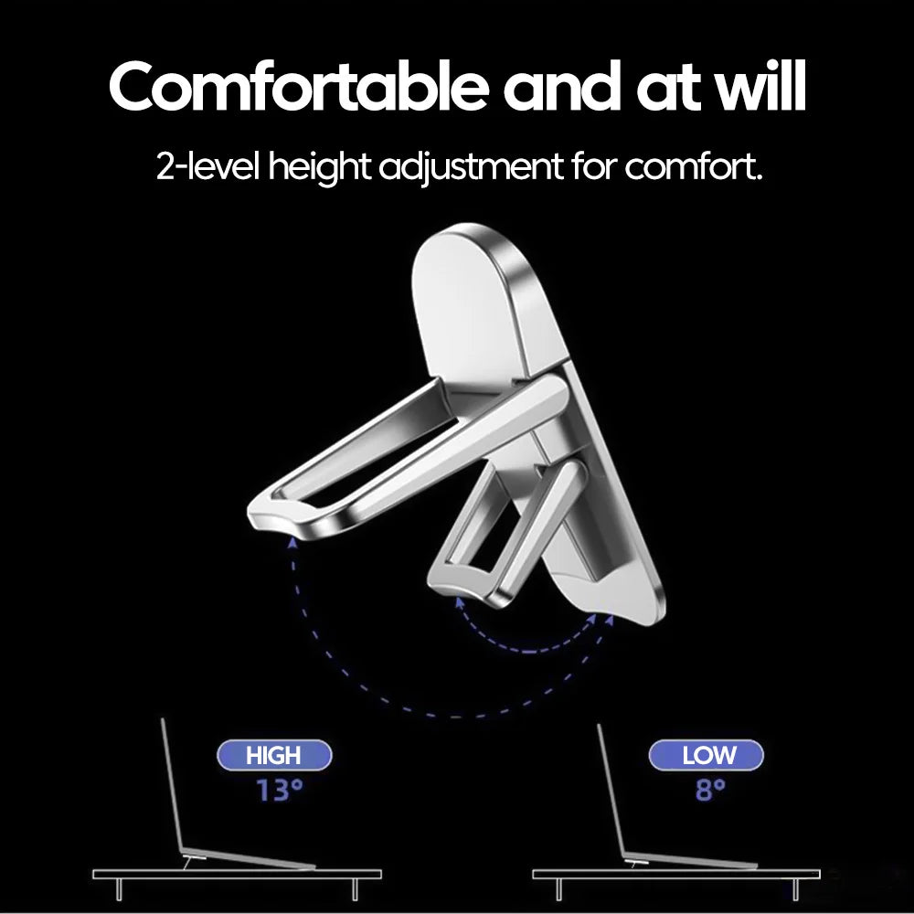 Elough Portable Laptop Atand Invisible Adhesive Bracket Folding Storage Height-Increasing Stand Keyboard Foot Pad Support Stand