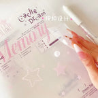 Ins A5 Loose-Leaf Binder Organization Cherry/Angel Wing Transparent Clear Album Organizer Cover for Kpop Photo Cards Collection