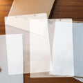 24Pcs Clear PP Plastic File Folder Sleeve Hanging Document Organizer for Office Study Paper Storage Portable File Container