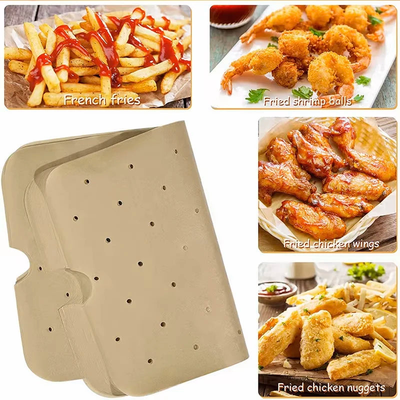 Air Fryer Parchment Paper for FG551 Ninja Foodi Smart XL 6-in-1 Indoor Grill Non-stick Perforated Airfryer Liner Baking Tools