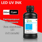 250ML Bottle LED UV Ink For Epson L800 L805 L1800 R290 R330 1390 1400 1410 UV Printer Ink UV Varnish Gloss Ink Hard INK Soft