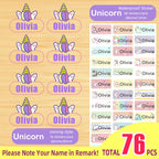 Custom Heat Transfers Name Sticker Personalized Washable Clothes Ironing Stickers Iron-on Labels Fabric Clothing Babysuit Tags