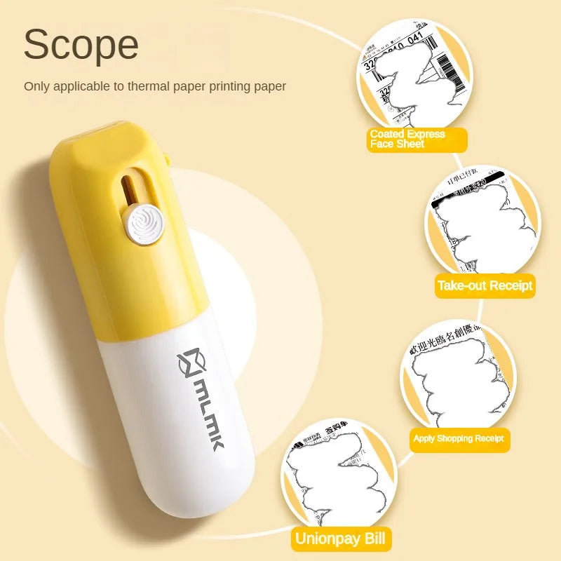 Thermal Paper Correction Fluid with Unboxing Knife Portable Durable Thermal Paper Data Identity Protection School Supplies