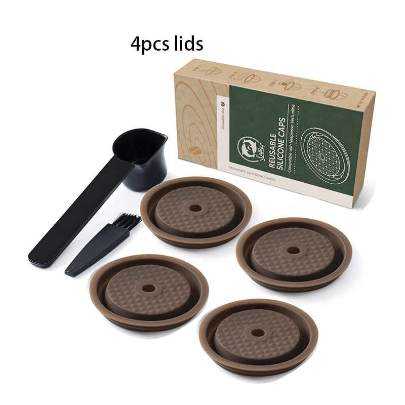 Nespresso Vertuo Reusable Pod lid Refillable Nespresso Pods Reusable silicone cover for Nespresso Vertuoline & Vertuo
