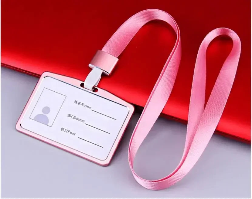 Aluminum Alloy Card Cover Case Women Men Work Name Bank ID Card Holders Business Badge Case Credit Card Badge Case Bag Pouch