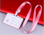 Aluminum Alloy Card Cover Case Women Men Work Name Bank ID Card Holders Business Badge Case Credit Card Badge Case Bag Pouch