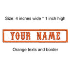 4 Inches Wide Customized Name Small Tag Embroidery Patch Iron On Sew On Clothing For Left Chest Tell Us Need What Texts