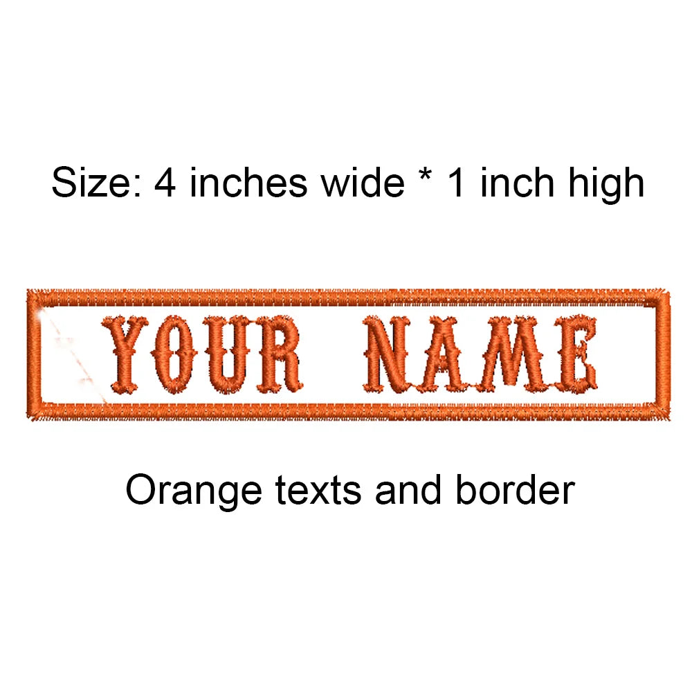 4 Inches Wide Customized Name Small Tag Embroidery Patch Iron On Sew On Clothing For Left Chest Tell Us Need What Texts