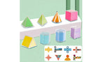 8 Pieces Transparent Geometric Solids Hands-on Learning Transparent Geometry Models Math Manipulatives Forms Long-Lasting