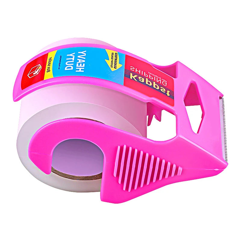 1 Set Heavy Duty Transparent Packaging Tape With Dispenser For Shipping Clear Packing And Moving Supplies