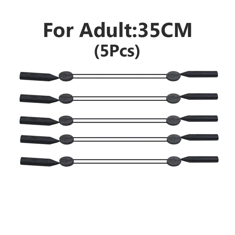 1/5pcs Universal Adjustable Eyewear Retainer Fit Sports Sunglasses Retainer Unisex Strap Safety Glasses Holder Large Round-Head