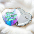 Custom Heart-Shaped Tinplate Pins Personalized Text Pattern Logo Printing Metal Badge Brooch Children And Friends Gift Wholesale