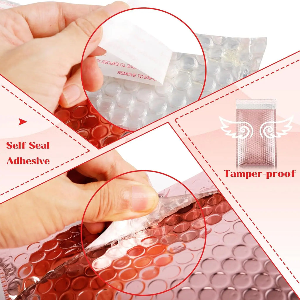 30Pcs/Pack Holographic Bubble Mailers Padded Envelopes Waterproof Shipping Bags,Self Sealing Thicken Envelopes for Mailing