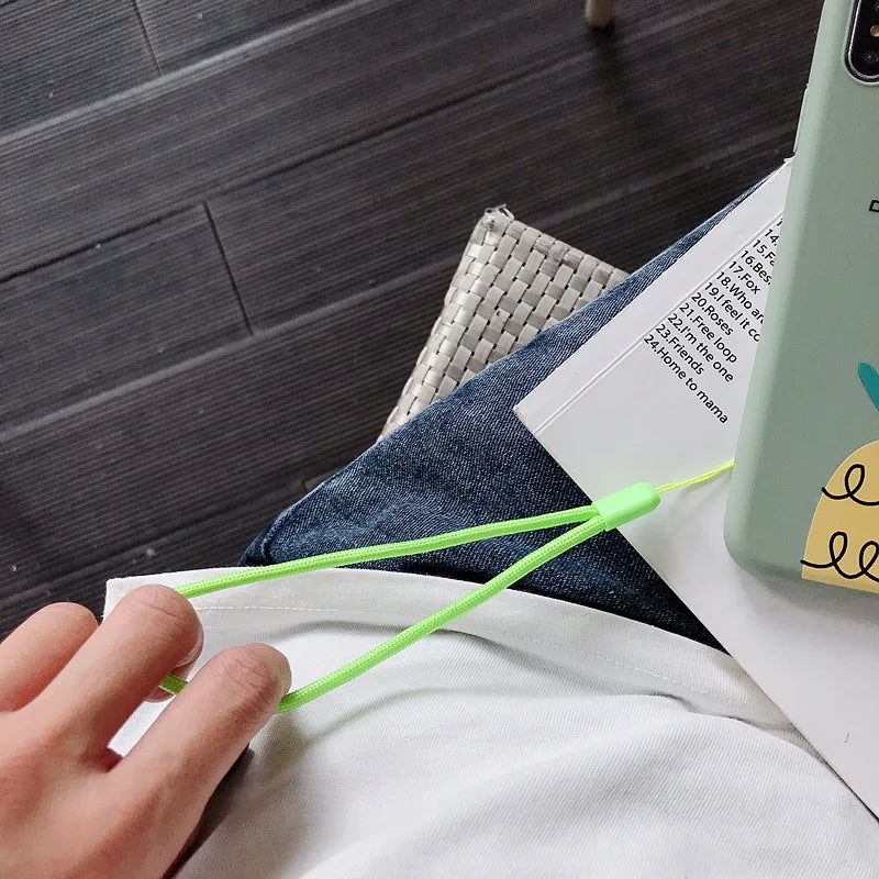 5/10PCS Nylon Hand rope Cell Phone Hanging Strap Mobile Phone Datachable short Straps Flexible Sling Necklace Rope