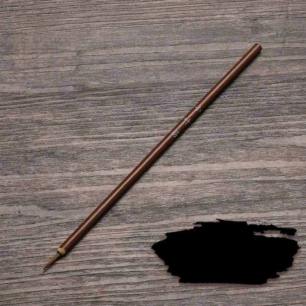 Ancient Oil Watercolor Chinese Calligraphy Brush Wolf Hair Wood Scriptures Writing Brush Oil Painting Art Paint Brush Artist