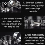 304 Stainless Steel Powerful Hose Pipe Tube Clamps Exhaust Air Water Pipes Durable Sealing Powerful Strength Repair Welding Tool