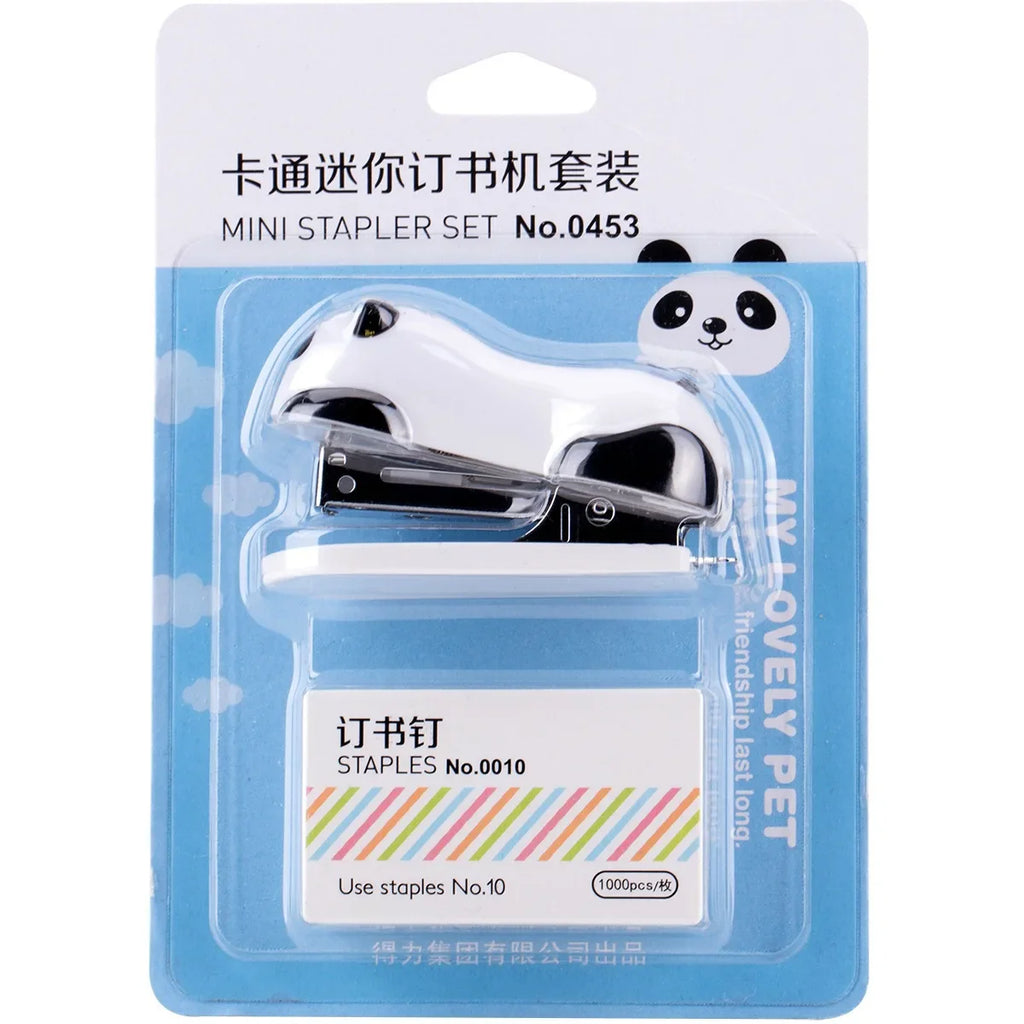 Cute Little Animals Panda Stapler Set Escolar Papelaria School Office Supply Student Prize Birthday Gift