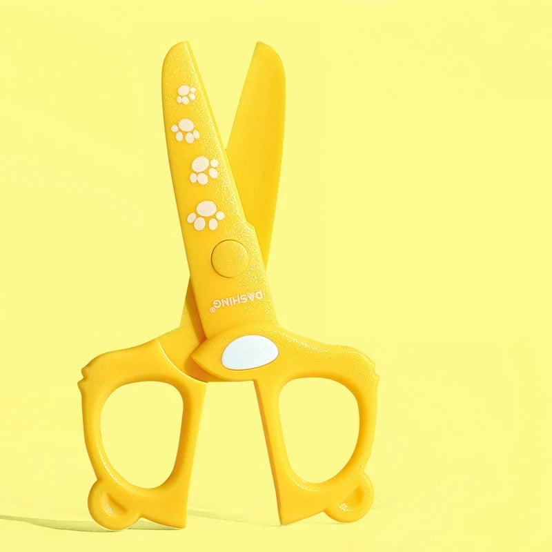 1pcs Kids Safety Scissor Cute Cartoon Plastic Knife Cutter for Children DIY Paper Handwork Office School Student F7231
