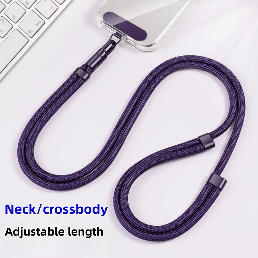 Universal Phone Lanyard with Clip Upgraded Anti-Drop 360° Rotation Adjustable Neck/Crossbody Strap for All Phone Cases