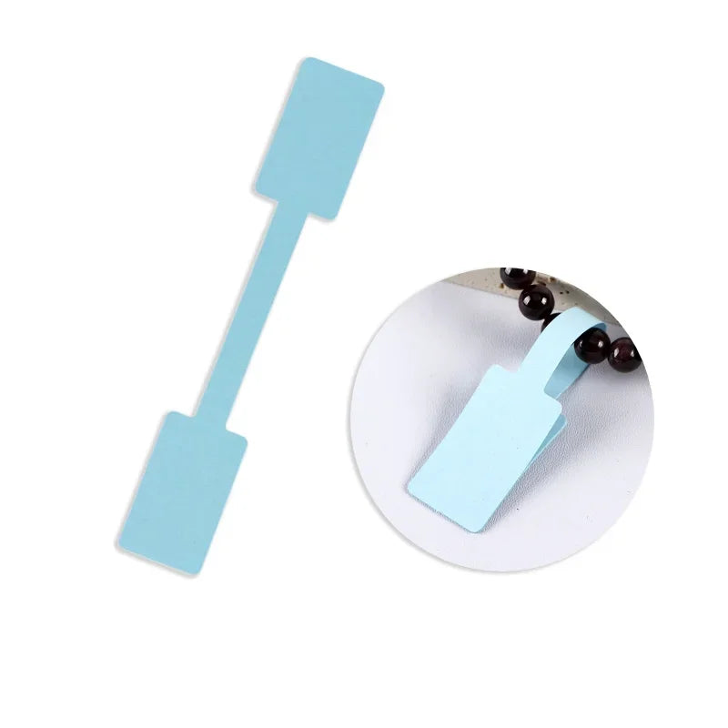100/2001.6x10cm 8 Color Price Tag for Jewelry Display Sticker Card Necklace Earring Bracelet Blank Square Label Packaging