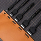 WUTA Pro Leather Oblong Punching Tools Belt Hole Puncher Flat Hollow Punches Strap Watch Band Heavy Duty Oval Hole DIY Craft