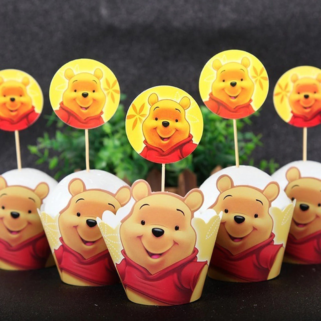 Winnie The Pooh Birthday Party Decoration Plates Napkins Table Cover Balloons Banner Baby Shower Serves 10 Guests Baby Shower