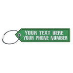 Personalized Keychain Luggage Tag Suitcase Travel Label Double-sided Embroidered Same Text