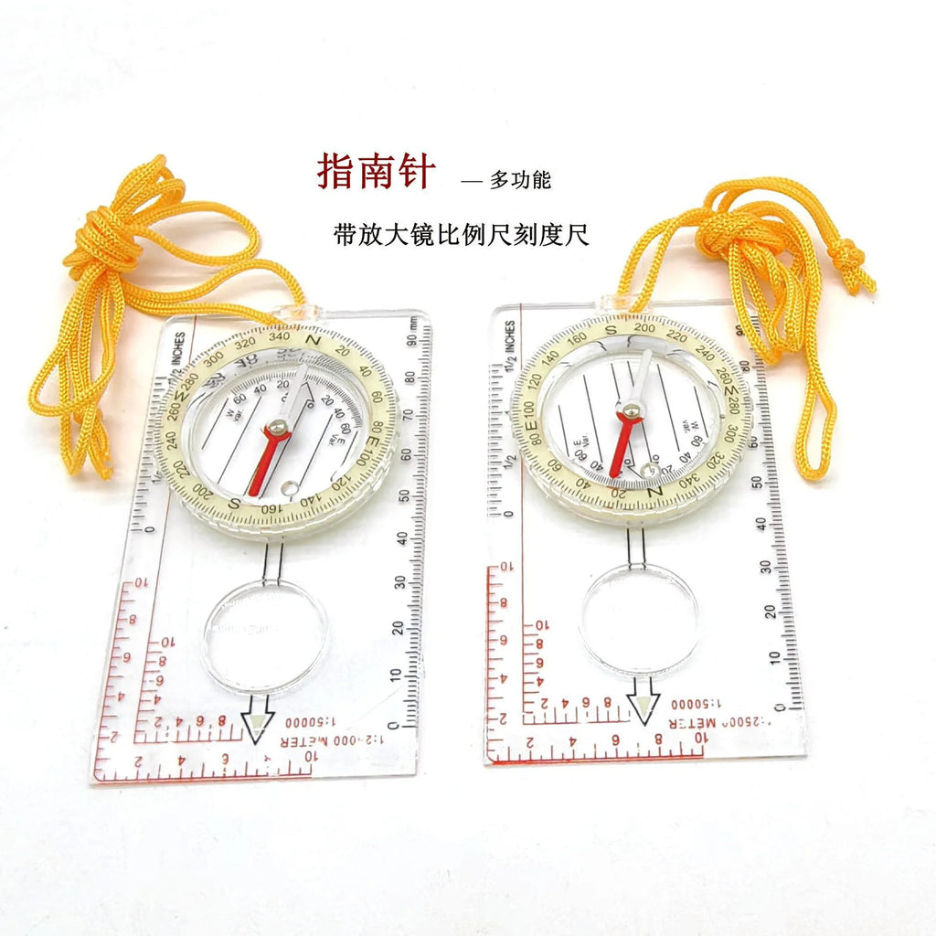 Outdoor Compass Navigation Map Ruler - Scouting Scale Orienteering Gear for Hunting Survival Travel And Backpacking