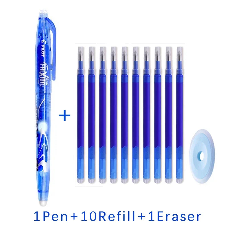 Pilot Erasable Gel Pen Magic Blue Black Red Ink 0.5mm Erasable Refill Rods Japanese Stationery Office School Writing Supplies