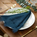 Napkin Cotton Gauze 42x42cm Retro Cheesecloth Rustic Table Decoration Muslin Tea Towel Cloth Napkins Wedding Supplies