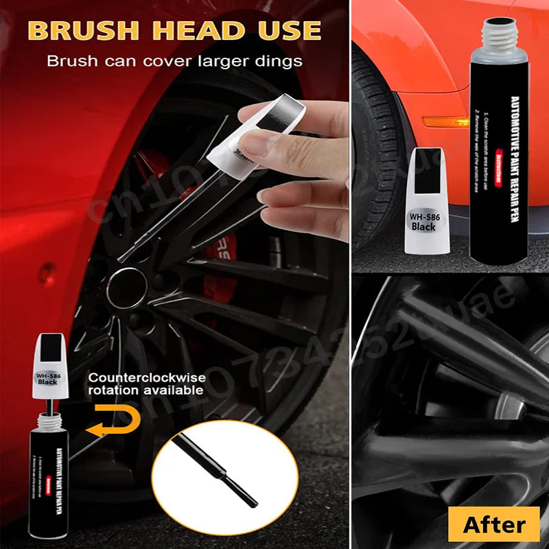 Automotive Wheel Touch-Up Pen Paint Repair Pen Gloss Black Matte Black Silver Grey Automotive Paint Care Accessories