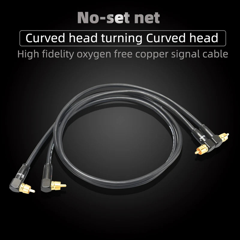 Hi-Fi Fine RCA Cable High Quality 4N OFC HIFI 2RCA-2RCA Male to Male Audio Cable Main Core Independent Shielding One Pair