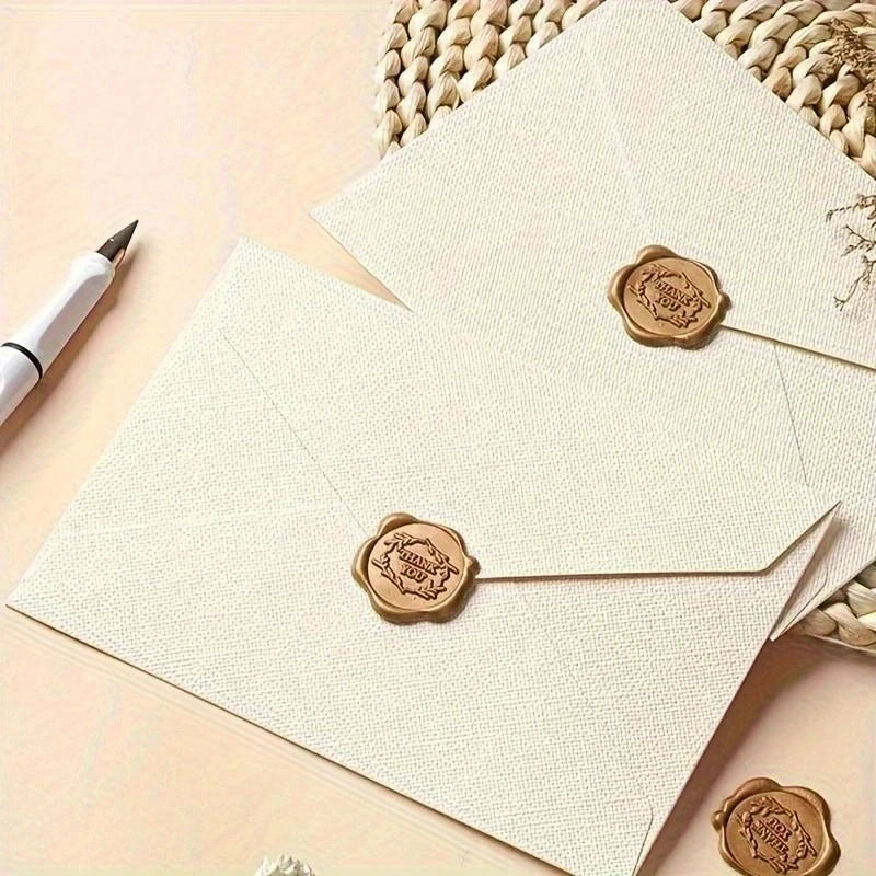 Vintage Envelopes Letter Writing Stamp Wax Seal Stickers Postcards Wedding Gift Wrap Envelopes