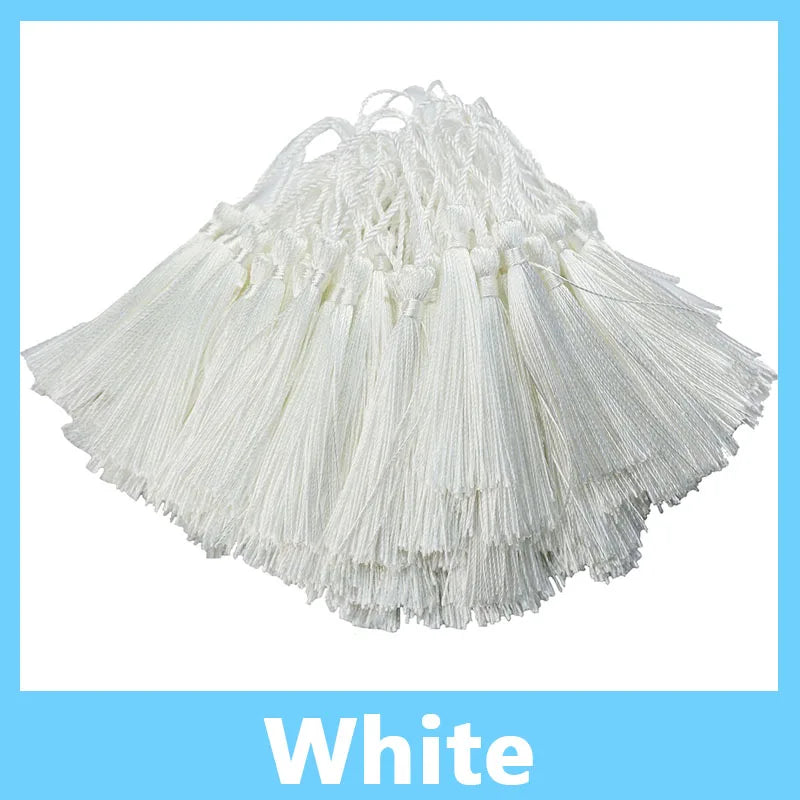 100pcs/Pack 13cm Tassel Silk Fringe Silky Floss Bookmark Tassels Mini Tassels for DIY Craft Jewelry Making Souvenir Bookmarks