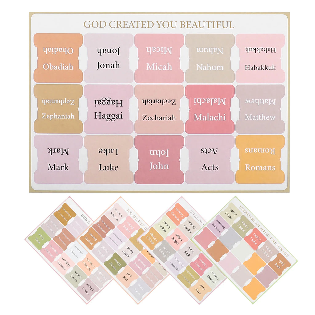 Bohemian Style Bookmarks Bible Index Tabs Clear Stickers For Easy Reading Study Supplies Page Markers