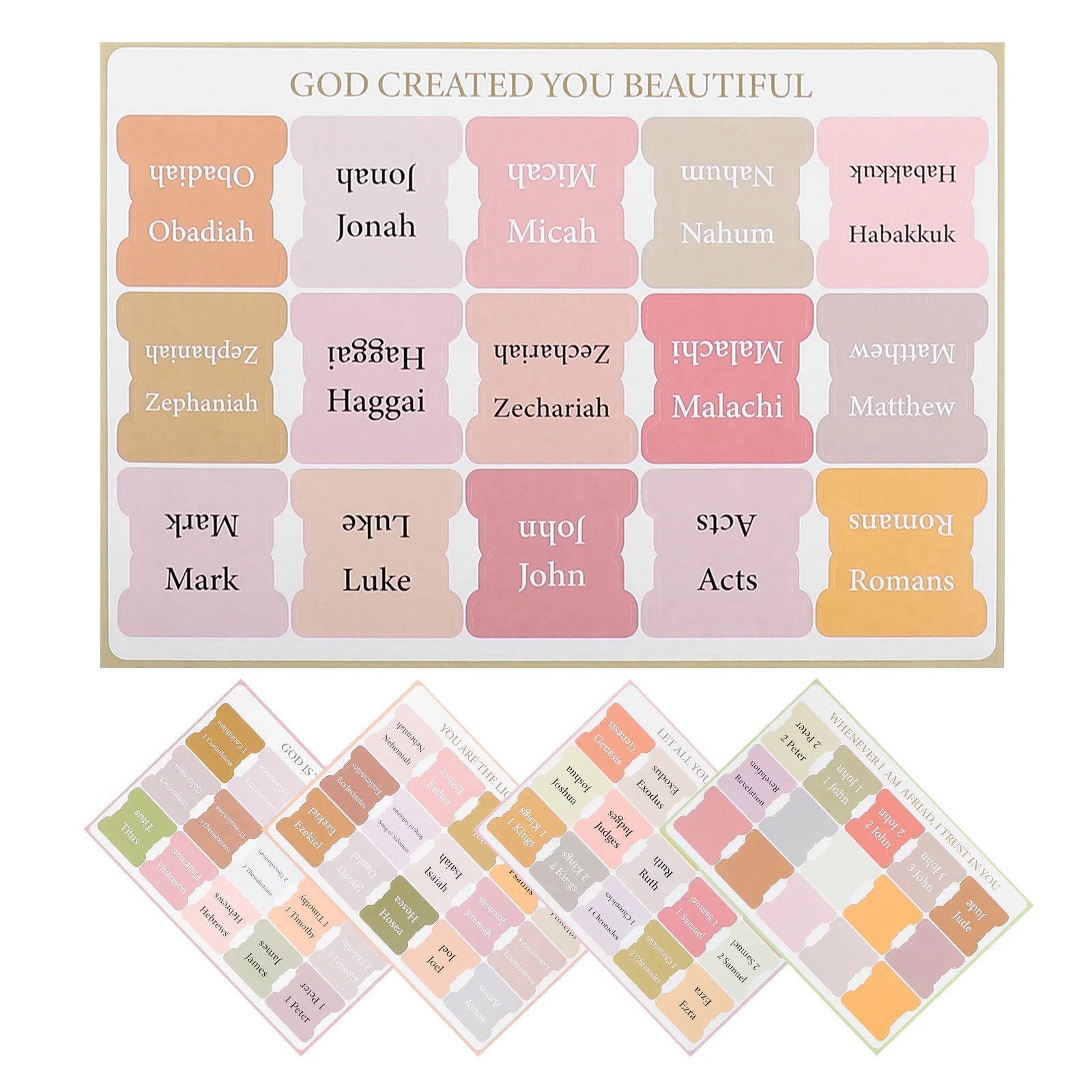 Bohemian Style Bookmarks Bible Index Tabs Clear Stickers For Easy Reading Study Supplies Page Markers