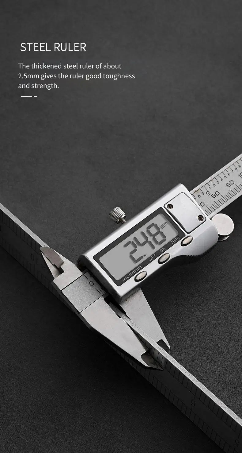 2.5mm Thick 50cm Stainless Steel Ruler Metric Inch Straightedge for Woodworking Construction Drafting Teaching and Measuring